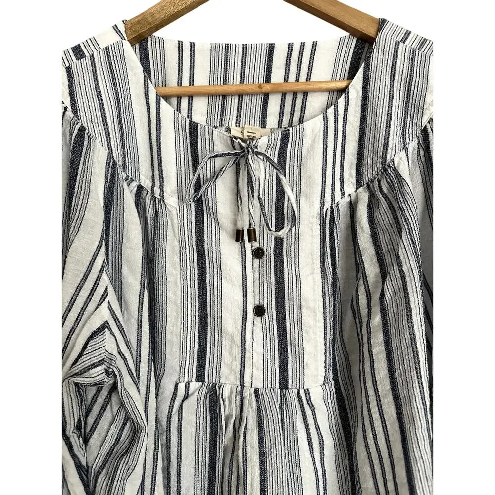 a.n.a A New Approach Striped Peasant Blouse -‎ Women’s 1X-EUC - Picture 3 of 6